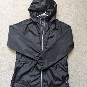 Apana Black Athletic Windbreaker Jacket Size Small